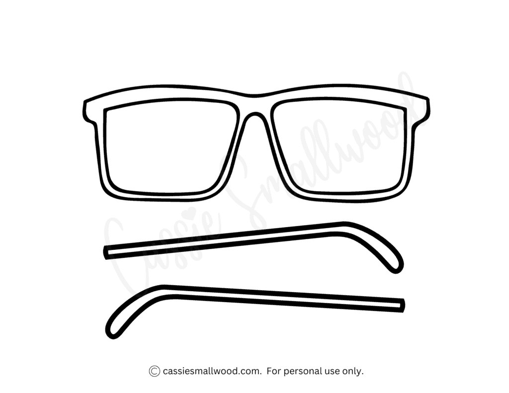 Printable Outline Sunglasses Template Printable Outline Sunglasses Template