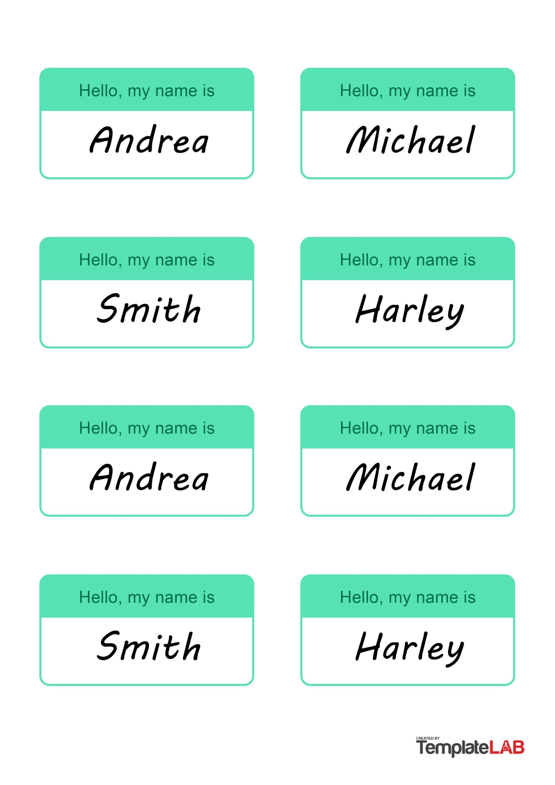 Free Printable Employee Name Badge Template