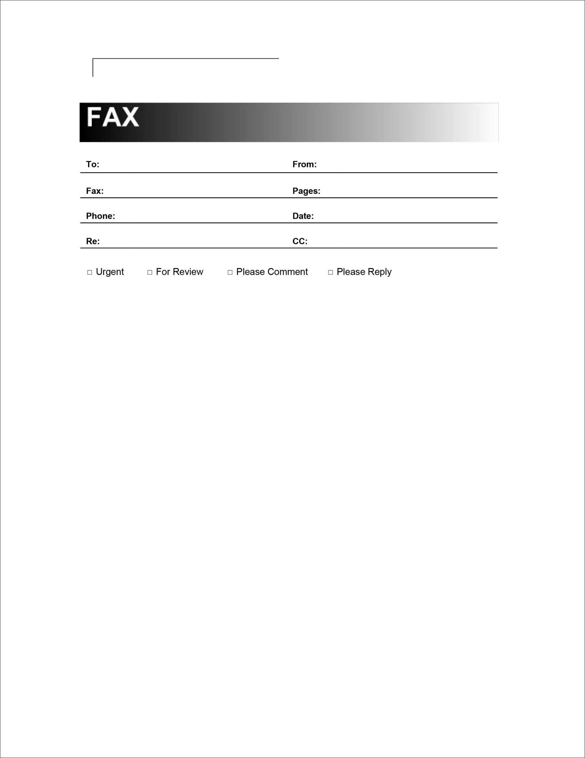 Free Printable Fax Cover Page Template Free Printable Fax Cover Page Template