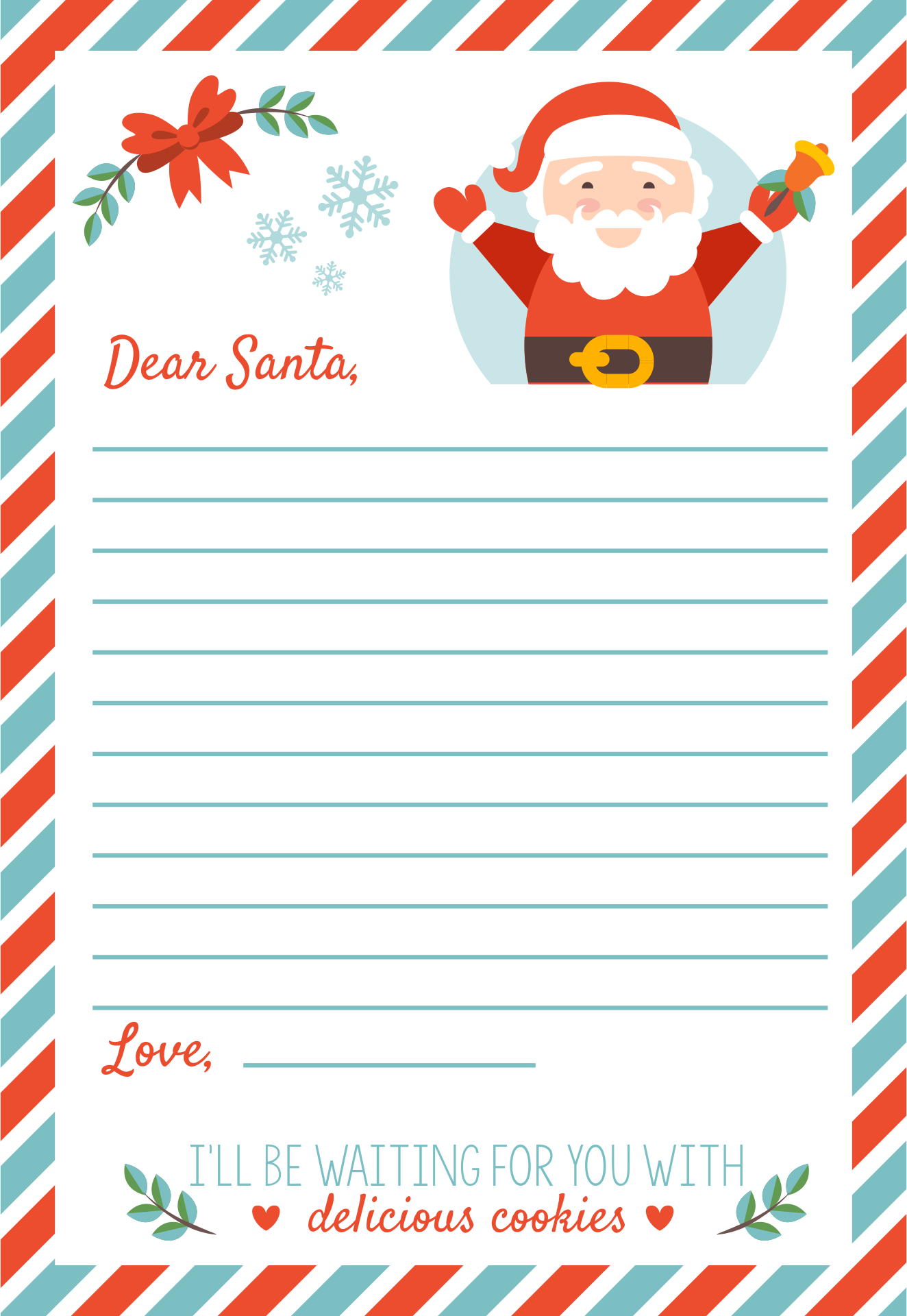 Free Printable Christmas Letter Template