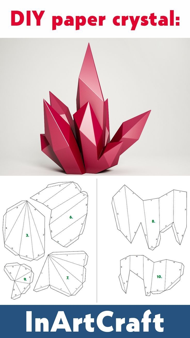 Printable 3d Paper Gem Templates Printable 3d Paper Gem Templates