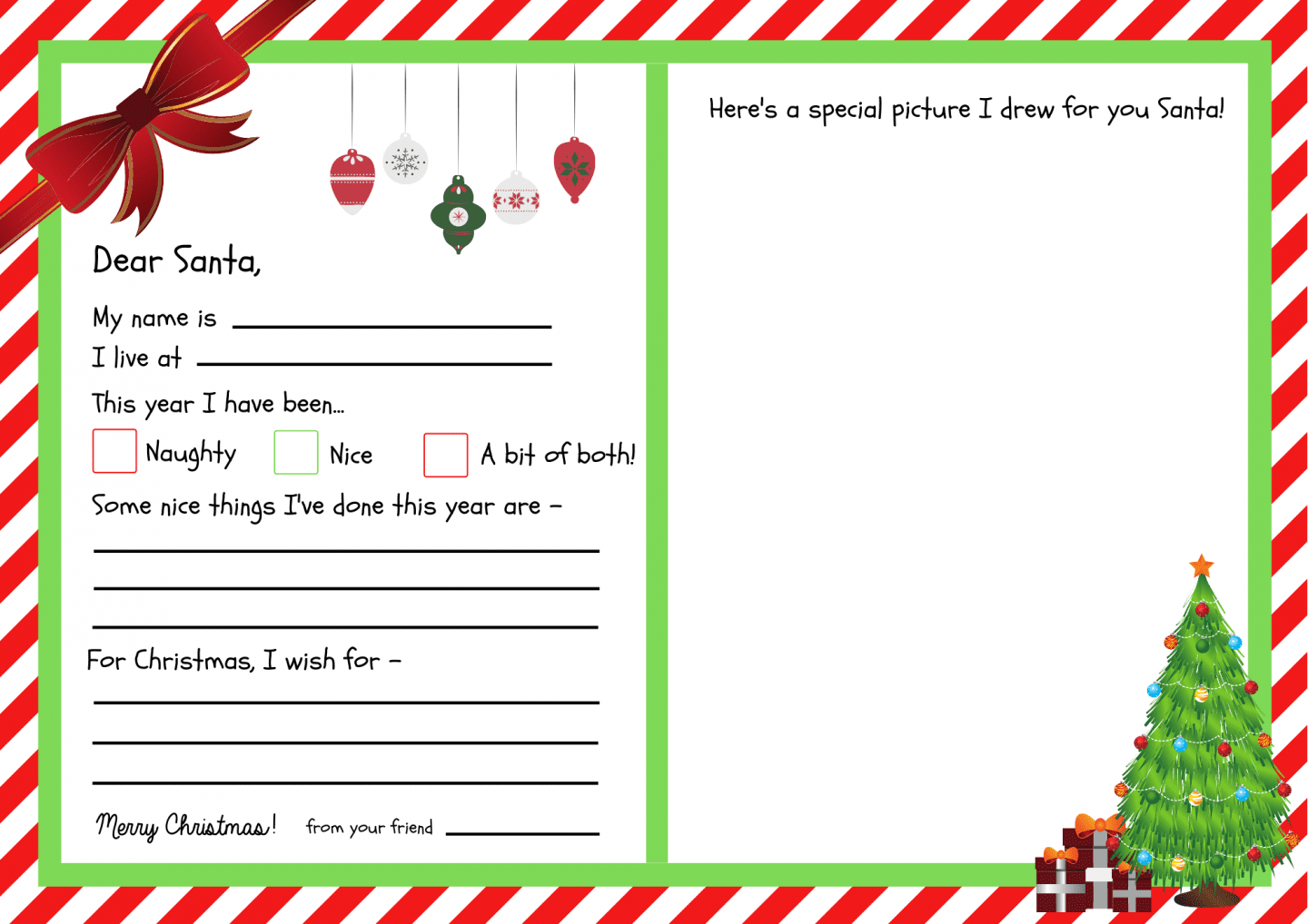 Father Christmas Letter Template Printable Free Father Christmas Letter Template Printable Free