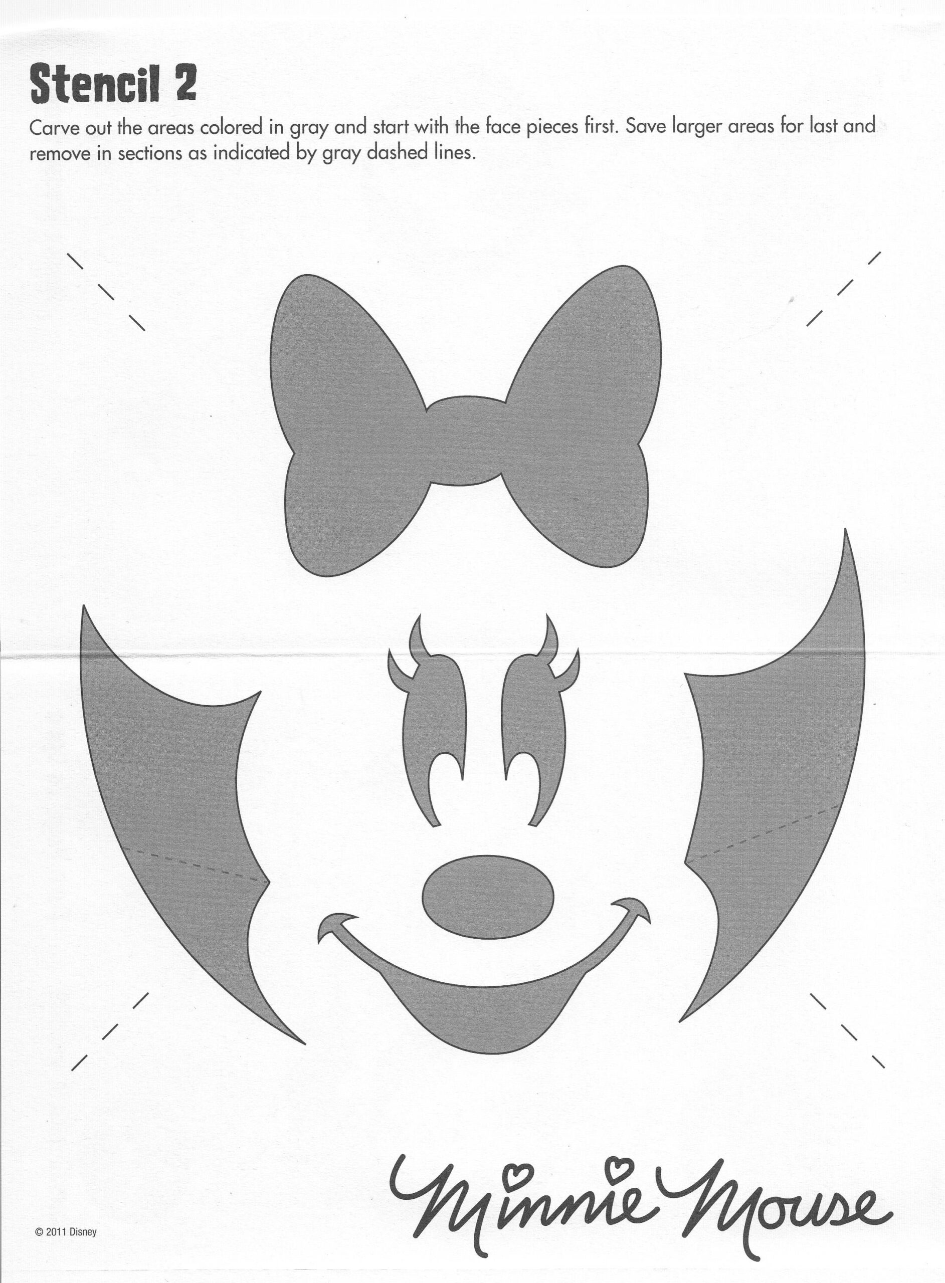 Minnie Mouse Pumpkin Template Printable