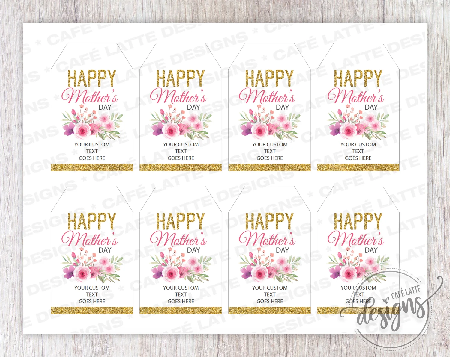 Mother s Day Gift Tags With Flowers Printable Editable Instant Mother s Day Gift Tags With Flowers Printable Editable Instant