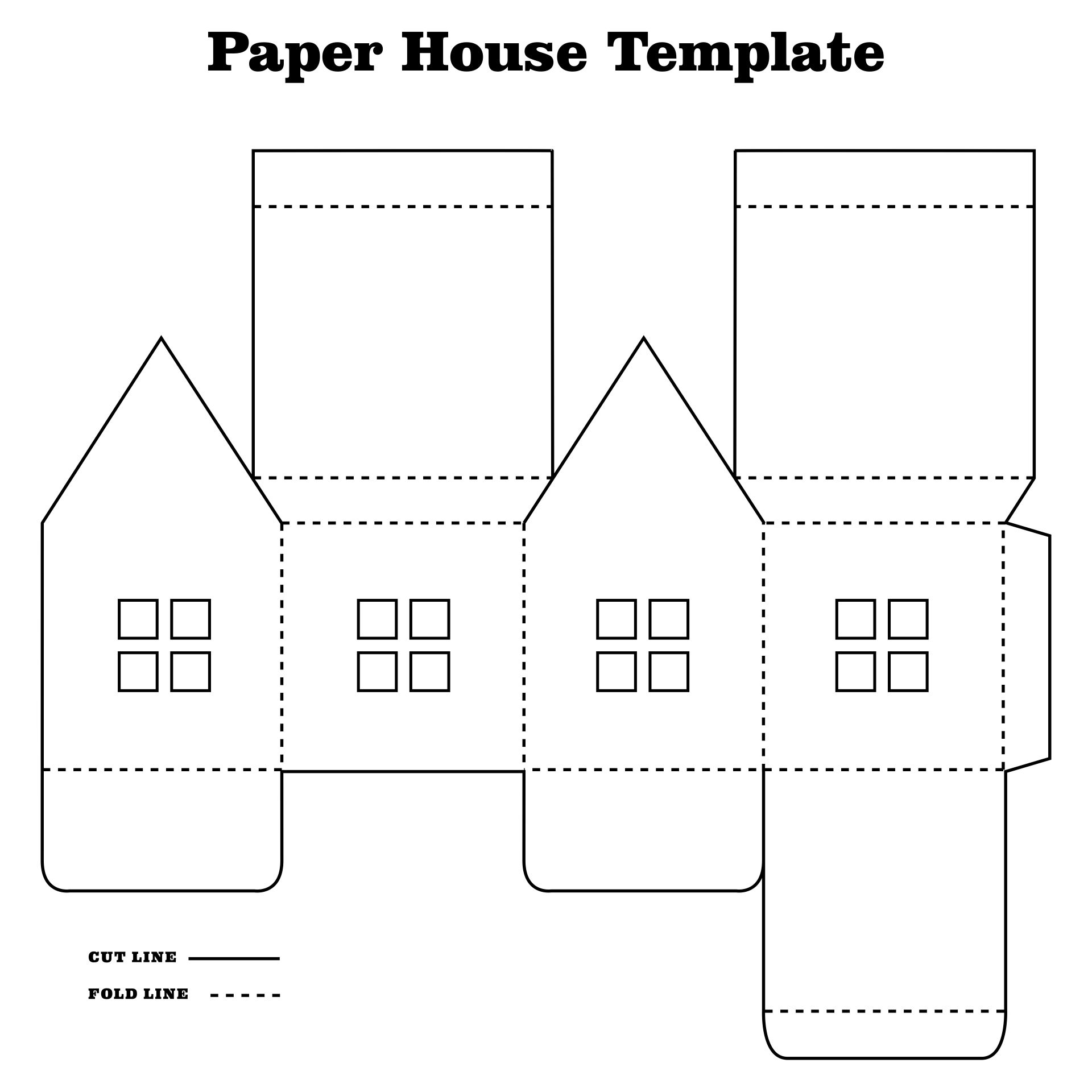 Paper House Template 20 Free PDF Printables Printablee Paper House Template 20 Free PDF Printables Printablee