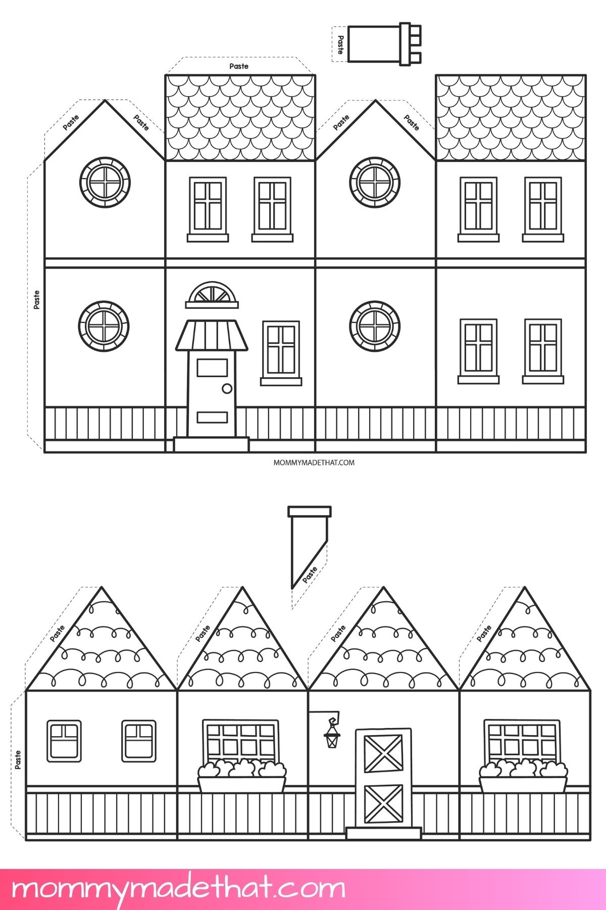 Free Printable Paper House Template