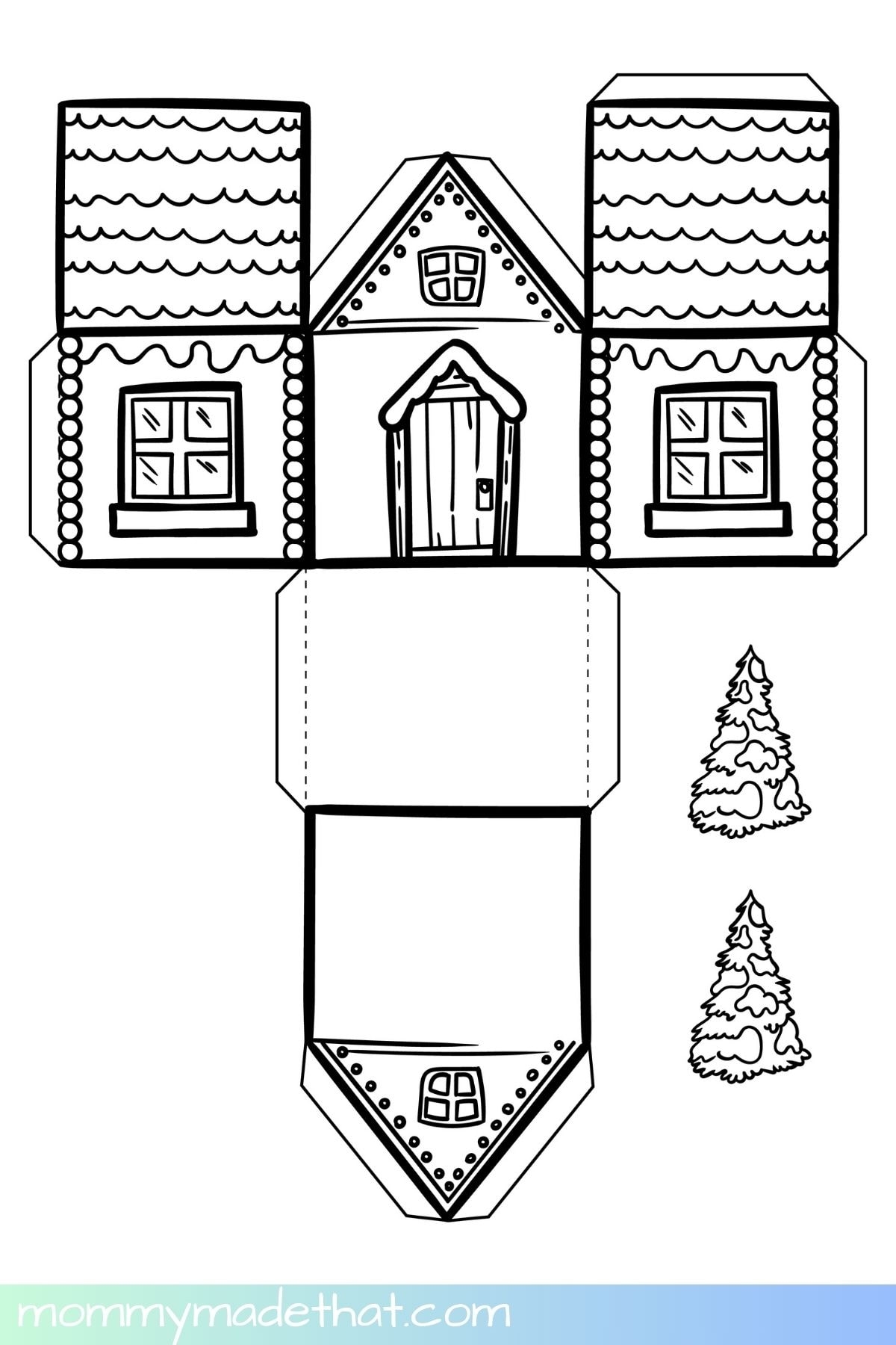 Free Printable Paper House Template Free Printable Paper House Template