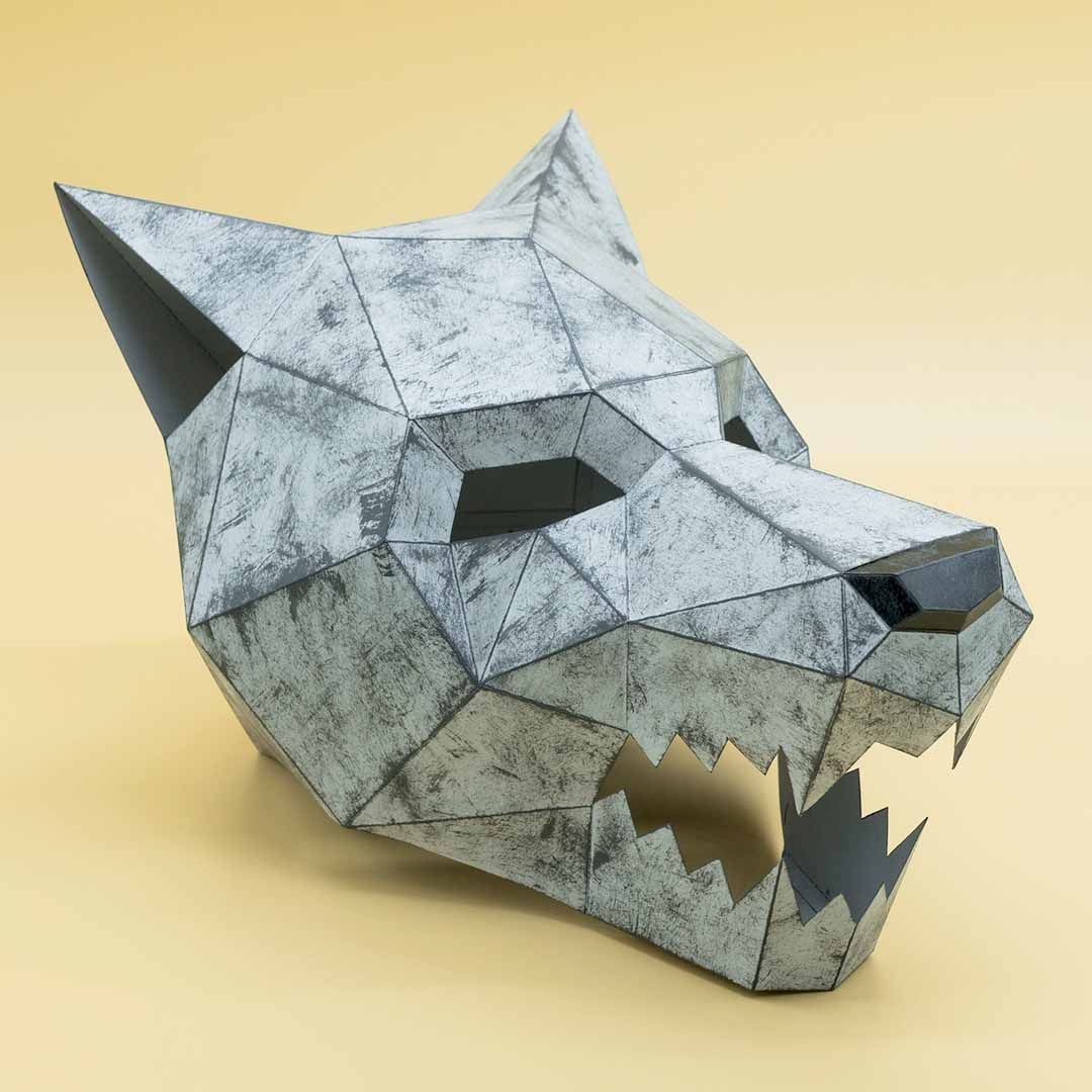 Printable 3d Wolf Mask Template Free